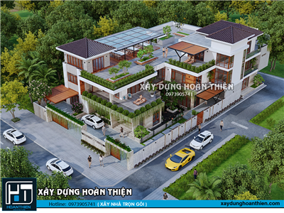 Mẫu thiết kế biệt thự tại  Biên Hòa hiện đại, đẳng cấp và gần gũi thiên nhiên